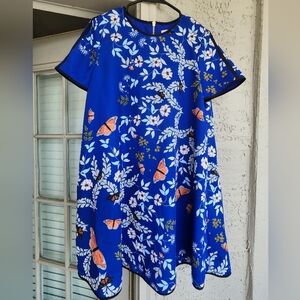 Ted Baker London Ellodie Sleeve Dress Navy  USA Butterfly Flower Design